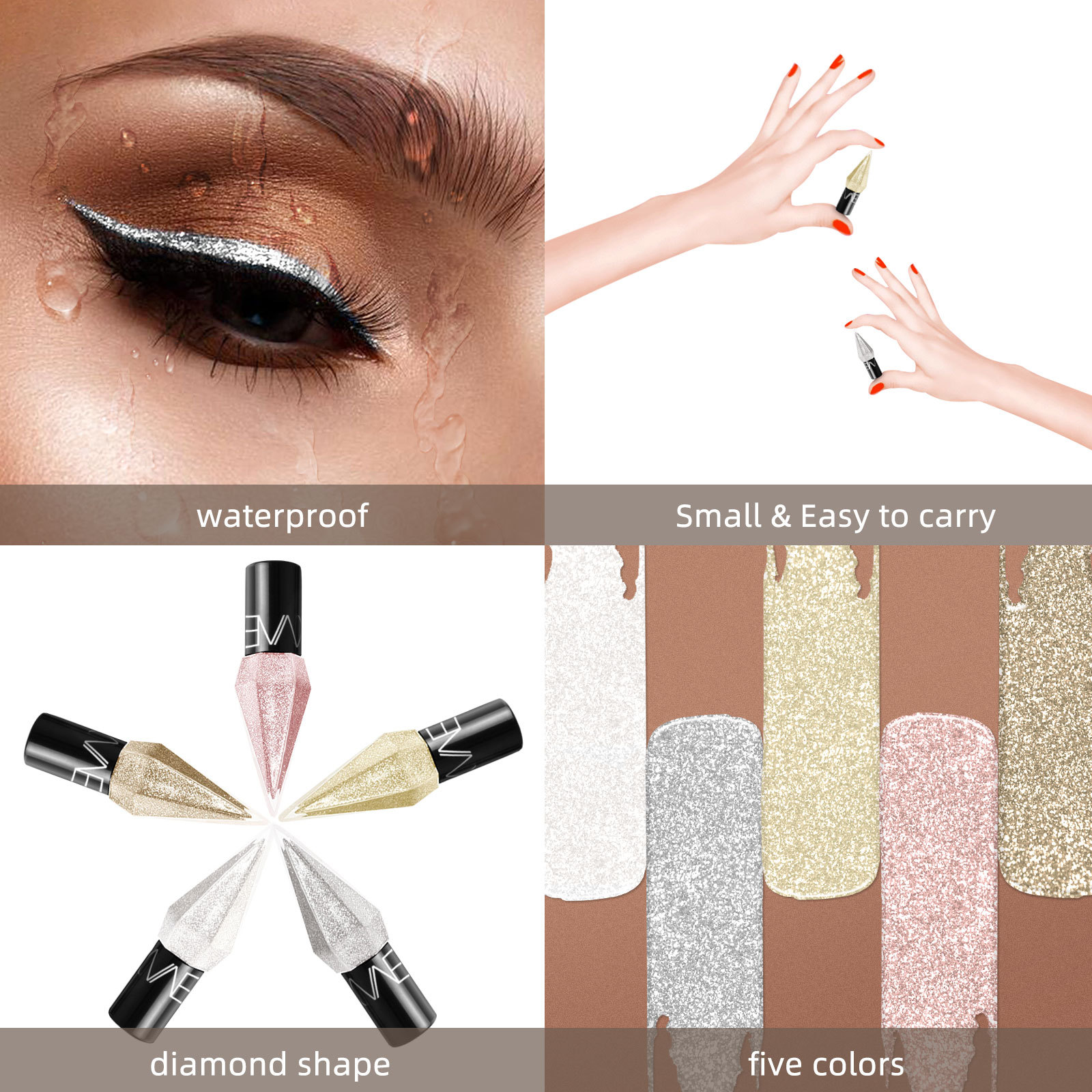 10g Weight liquid eyeliner Type Of Cosmetics 1 Piece, 1 Set Quantity Plastic Material Solid Color Pattern Simple Style Style Simple Style Solid Color Plastic Liquid Eyeliner 1 Piece 1 Set 4