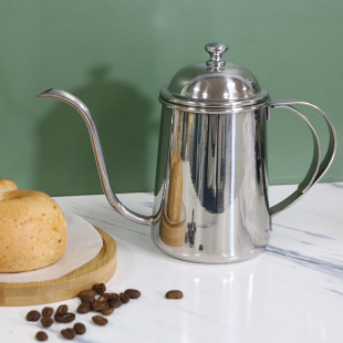 Long Spout Pour-Over Kettle, Narrow Spout Kettle, 304 Stainless Steel Drip Coffee Pot, Heatable Teapot for Home and Commercial Use, Flow Control