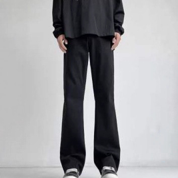 Men's Flared Jeans Gradient Casual Straight Slim Fit Spring and Autumn American High Street Trendy Versatile Height-Enhancing Pants