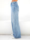 Europe and the United States 2021 high waist loose wide leg women's jeans Amazon mop jeans new generation of hair