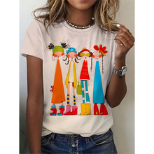 V 40253 Crew neck print T-shirt Բ��ӡ������ T ���羳��