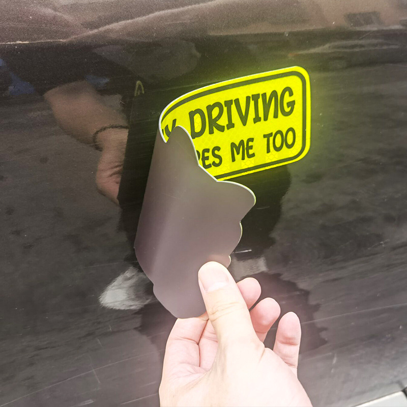 ESTUDIANTE NUEVO CONDUCTOR PRECAUCIÓN pegatinas de coches magnéticos Amazon dibujos animados novato CONDUCTOR pegatinas de coche reflectantes