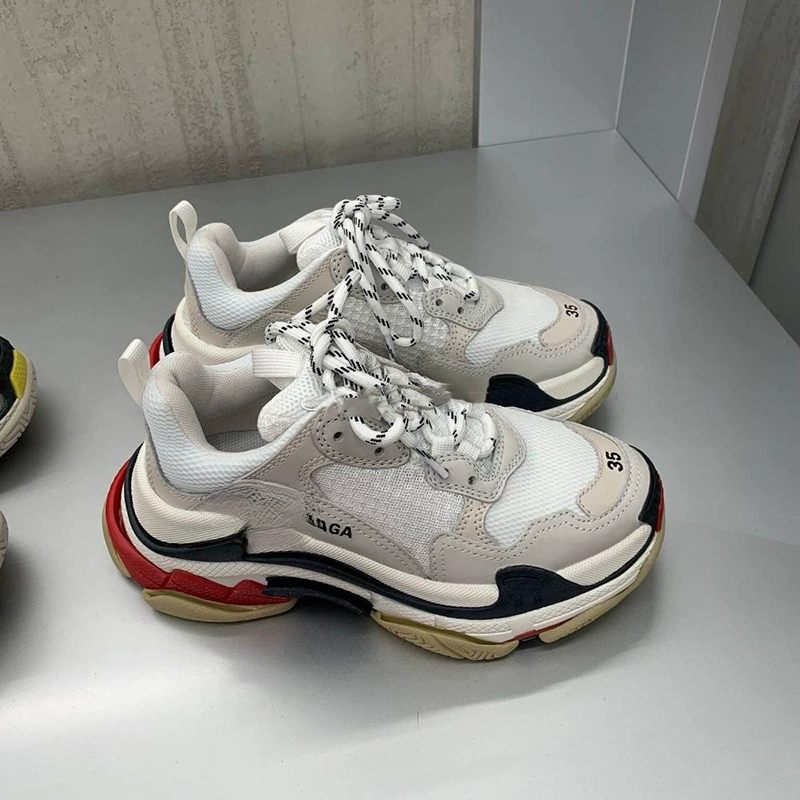 Оптовая торговля высококачественными кроссовками Paris Generation Triple S для мужчин и женщин, толстоподошвенные повседневные спортивные кроссовки для кросс-граничной торговли.