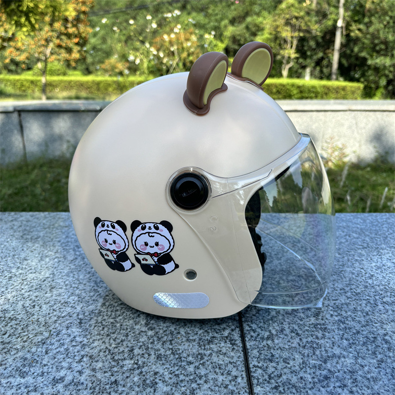 Khaki transparent long mirror no. 11 + brown bear ears