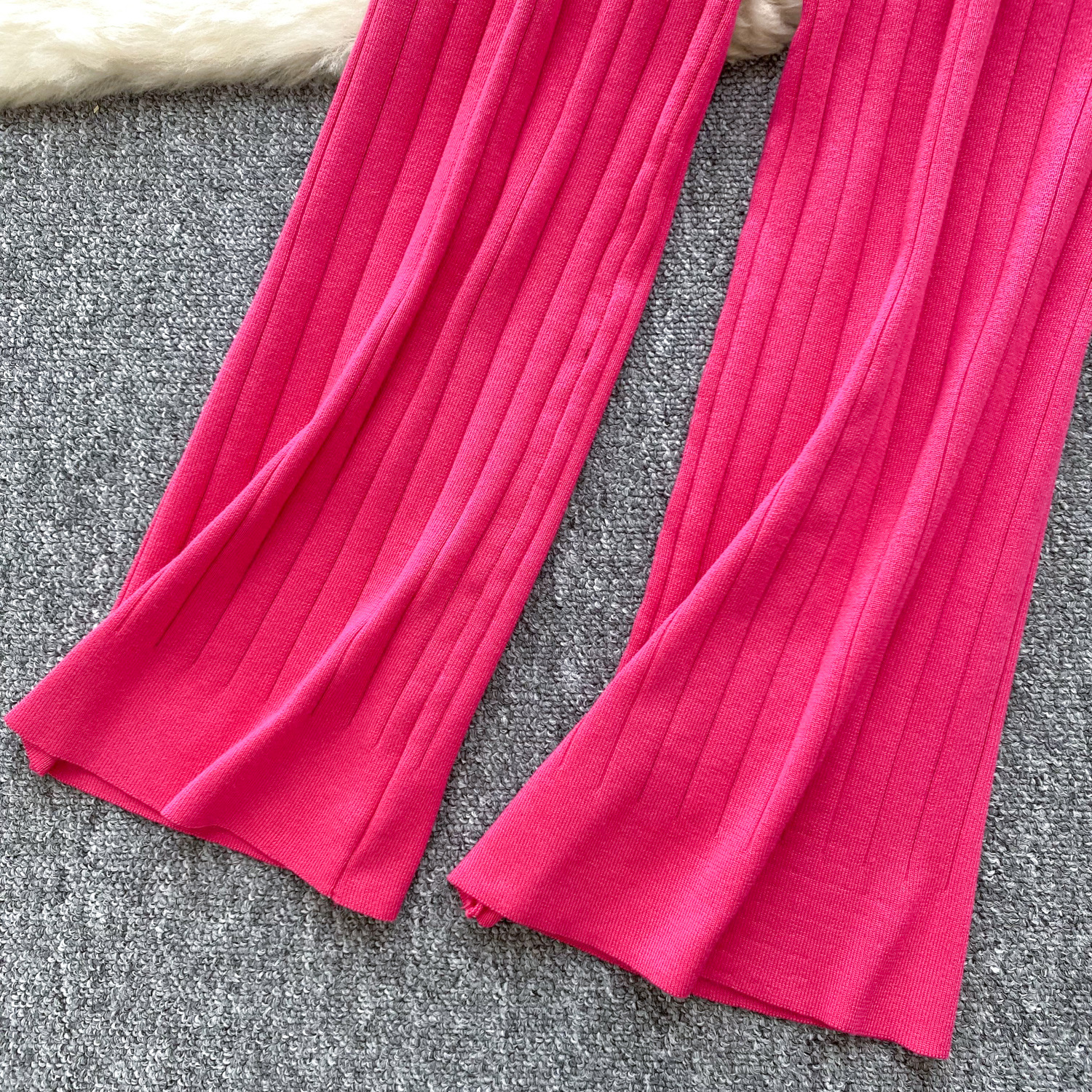 Damen Strickpullover Und Freizeithose Im Set Figurbetont_voghion.com