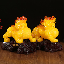招财貔貅摆件一对公母貔貅家居客厅办公室旺财装饰品店铺开业礼品
