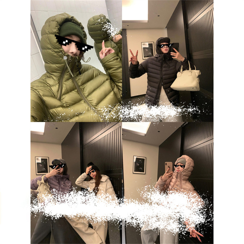 Ouyang's "This Season's B Item! Ribbed Puff Jacket" Five-Layer Down-Filled 90% White Duck down Hooded Ribbed down Jacket