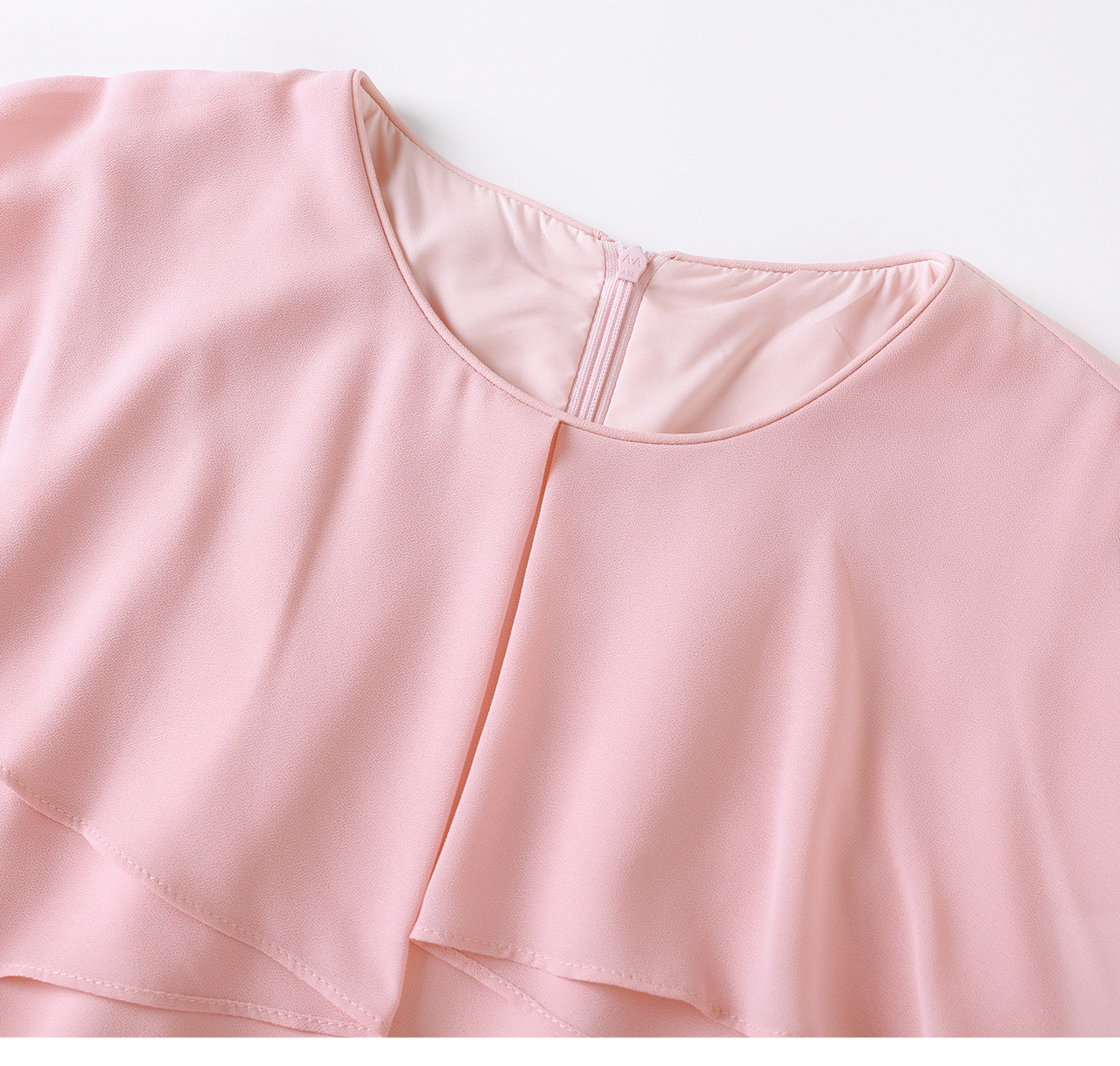 Đầm maxi nữ thắt eo chất liệu chiffon phối lá sen xếp ly — màu đen chi tiết 23