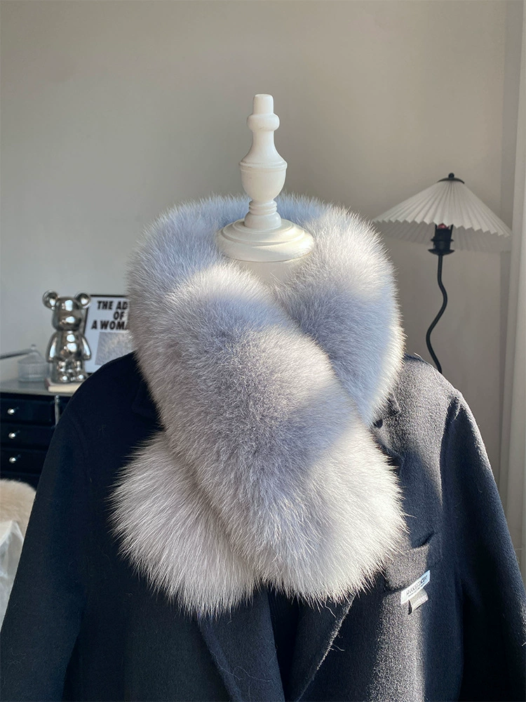 Winter scarf, keep warm double-sided collar, Korean style, genuine leather