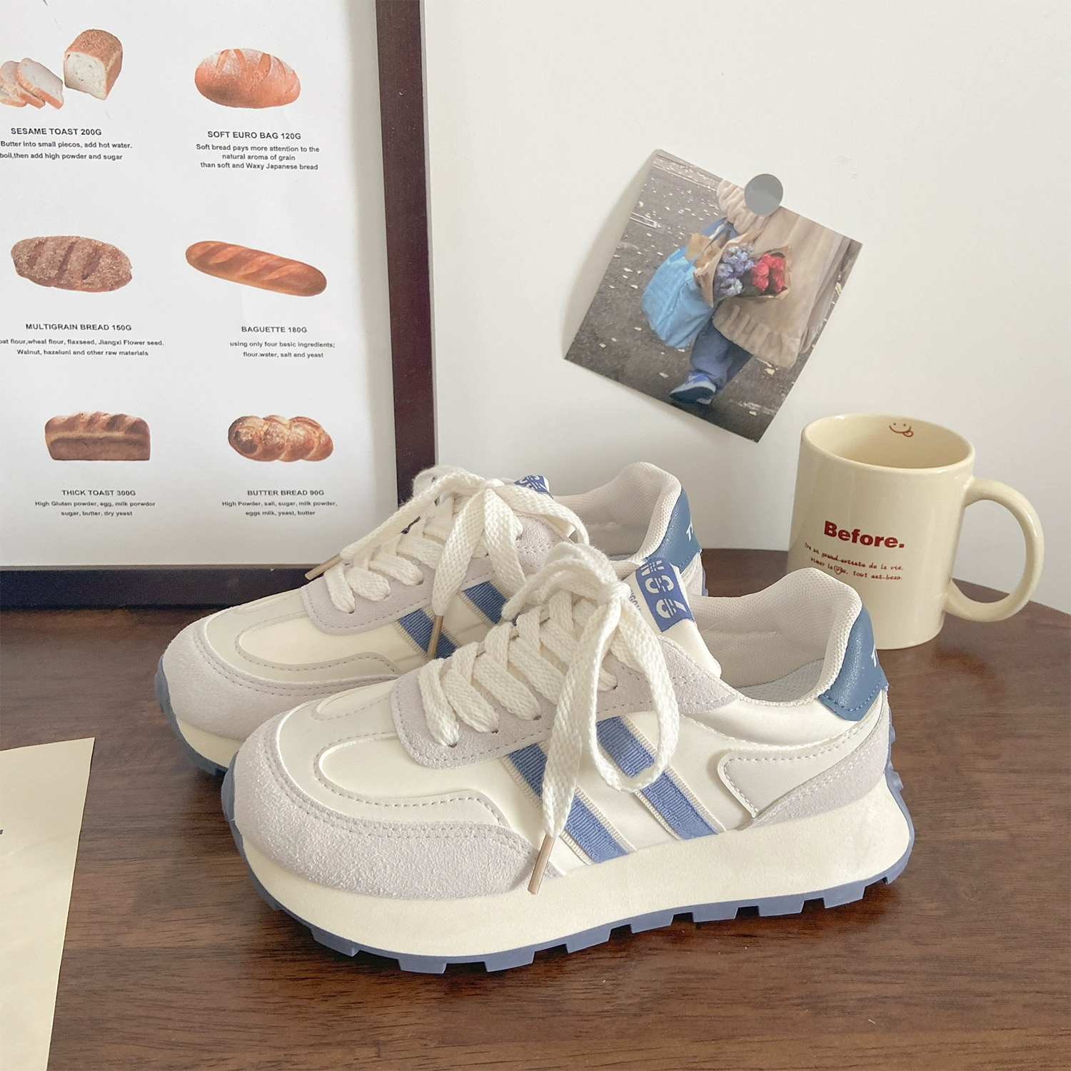 Женские спортивные кроссовки «Форрест Гамп» с круглым носком, осенняя новая нишевая студенческая корейская версия, беговые вафельные туфли на толстой подошве.