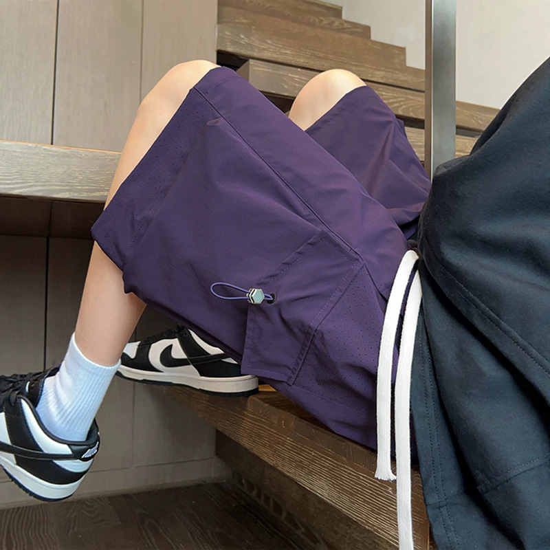 Trendy Brand Summer Sports Shorts for Men, American-Style Casual Workwear Five-Point Pants, Ice Silk Thin Quick-Dry Shorts Trendy Brand Summer Sports Shorts for Men, American-Style Casual Workwear Five-Point Pants, Ice Silk Thin Quick-Dry Shorts
