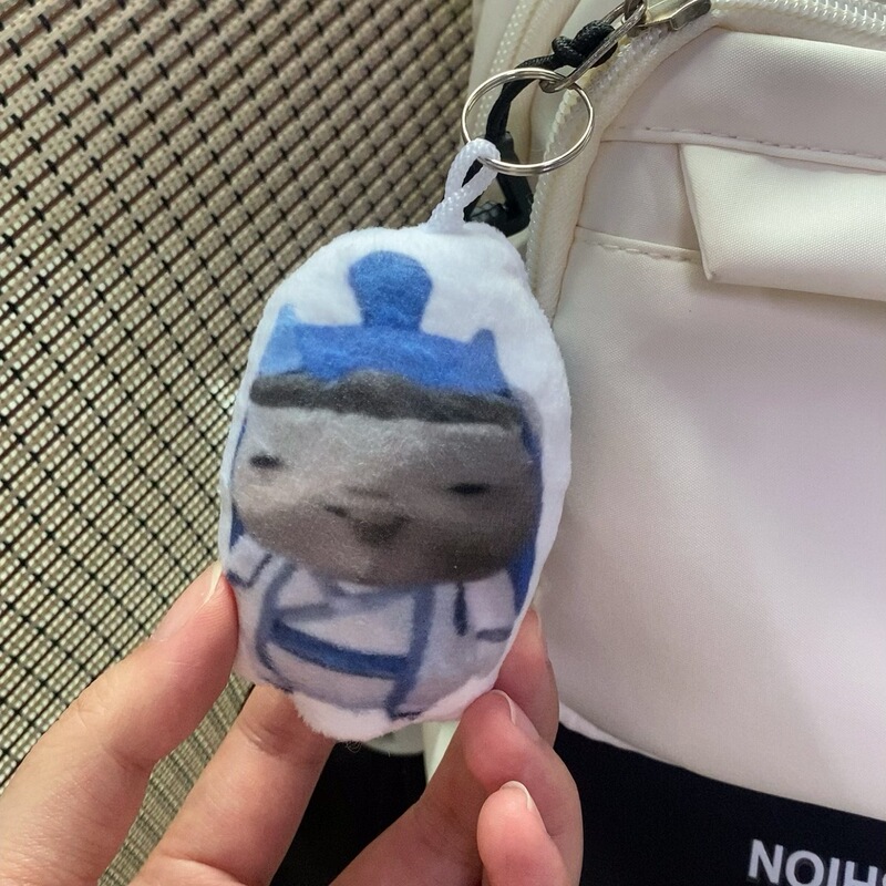 胡巴藕饼哪吒语音发声钥匙扣多段语音可换电池款创意抽象书包挂件|undefined