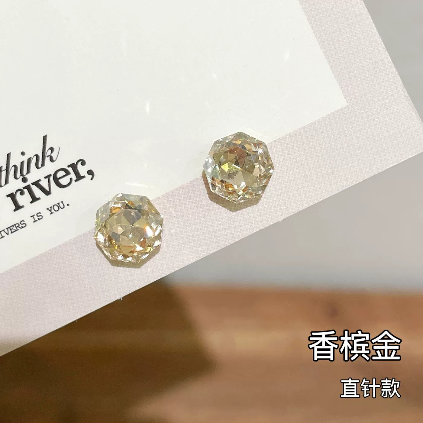 Stud Earrings (Millennium Rose) 8 mm rose‑cut zircon, straight‑pin and flat‑back screw options, assorted colors