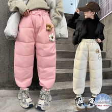 爆款女童外贸春秋舒适时尚个性长裤中大童小童棉裤加绒