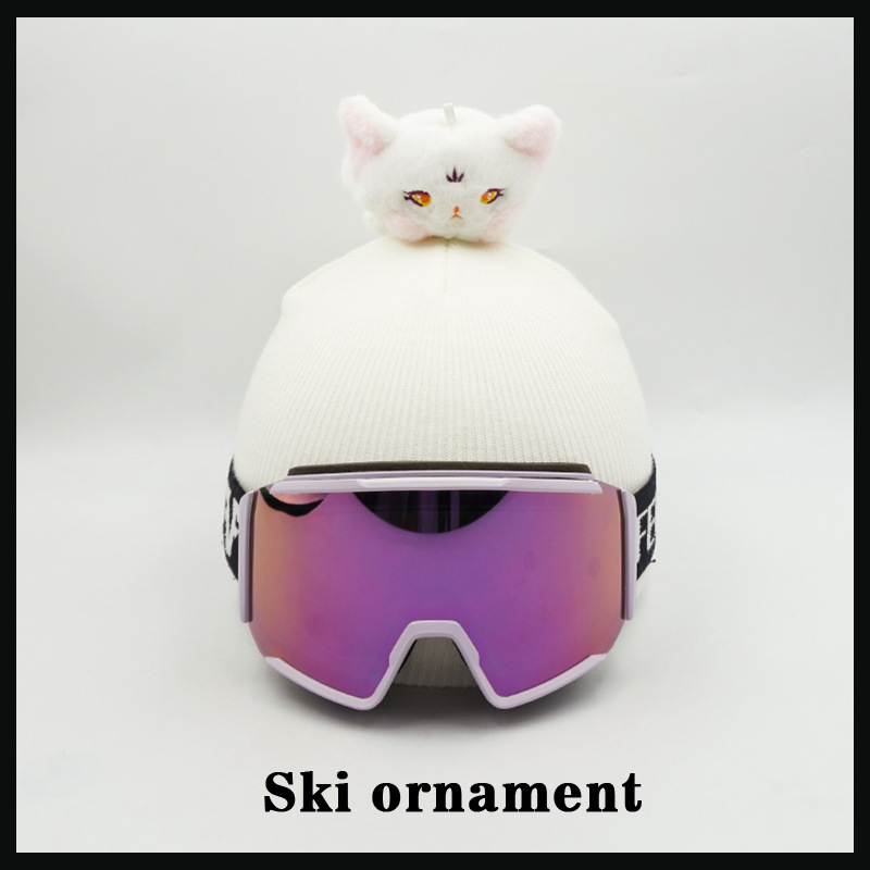 Motuoche Ski Helmet Decoration Motorcycle Helmet Gear White Fox Doll (Auto Parts and Accessories) - white-fox-helmet-cover-only