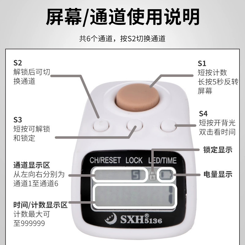 Перезаряжаемый светодиодный счетчик со световым и временным отображением, многофункциональный цифровой дисплей от производителя.