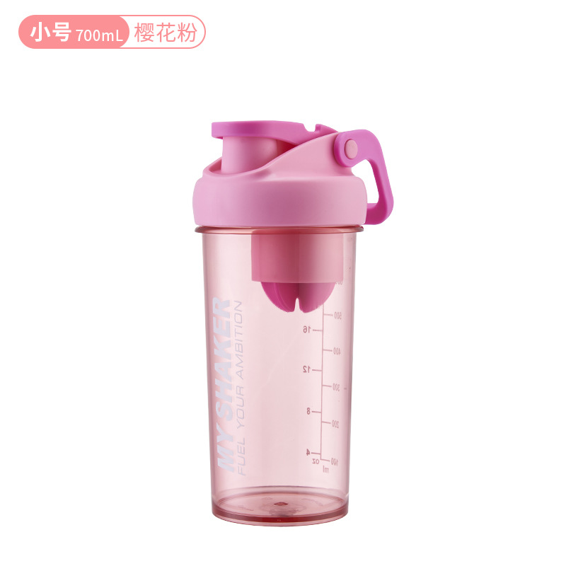 Taza de batido a prueba de fugas sellada con tapa de agitación conveniente taza de agua deportiva de acondicionamiento físico al aire libre con mango hervidor de agua de gran capacidad