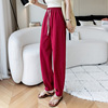 Flashlight, spring summer retro trousers, high waist, loose fit, cotton and linen