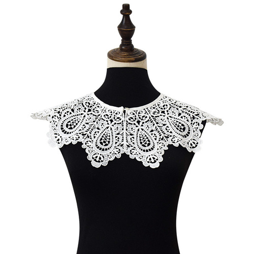 Custom Factory Cloud Shoulder Embroidered Women's Same Style Hanfu Lace Cardigan Collar Compatible Layered Collar Accessory Scarf