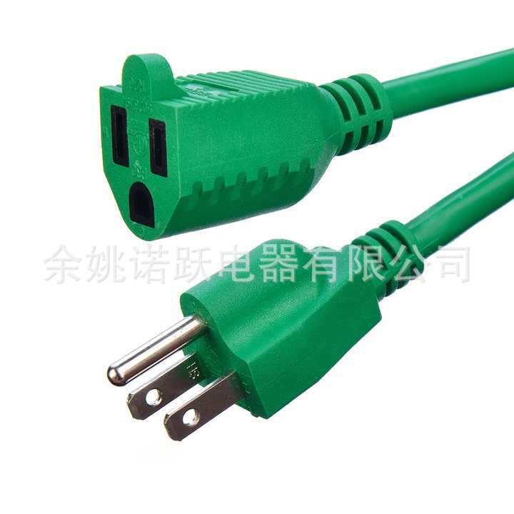 绿色ETL标准重型电源线Nema-15插座防水3针家用电器电源线