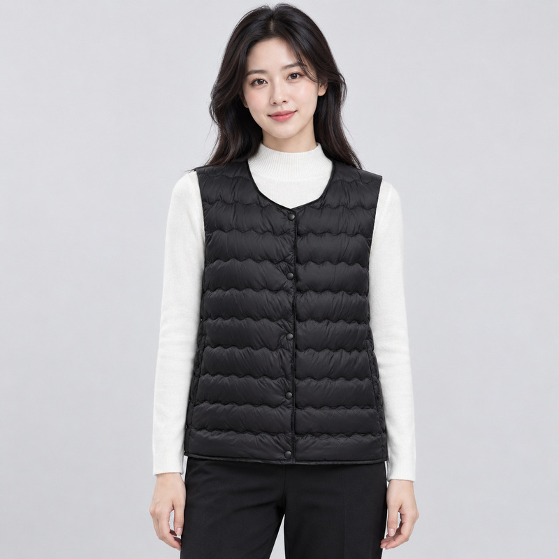 Pinghu Chixin down Vest New National Standard 90 down Women's Inner Vest New Autumn and Winter Light Jacket down Liner Pinghu Chixin down Vest New National Standard 90 down Women's Inner Vest New Autumn and Winter Light Jacket down Liner