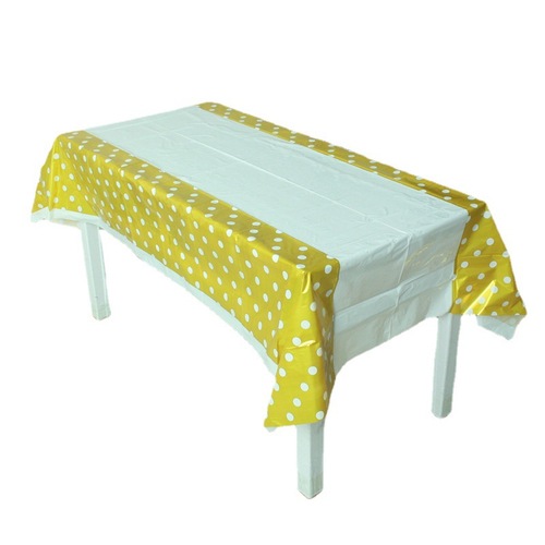 Birthday party tablecloth Family hotel camping barbecue tablecloth disposable plastic polka dot tablecloth