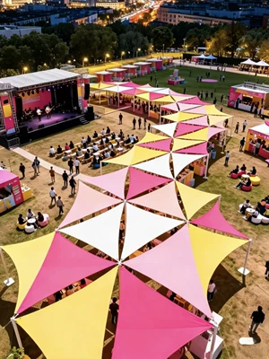 Triangular canopy sunshade sail, rainproof and sunproof, outdoor artistic canopy for scenic areas and commercial streets, decorative sunshade