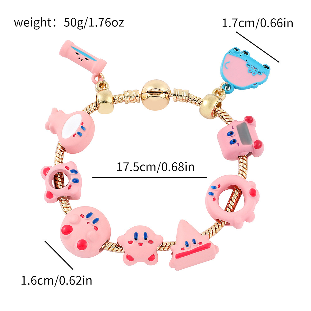 Cartoon Sanrio Hello Kitty Bracelet, 2D Game Beaded Hand Ornament, Pan's DIY Jewelry