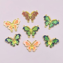 diy手工古风烧蓝景泰蓝滴油蝴蝶饰品配件 新娘汉服头饰材料