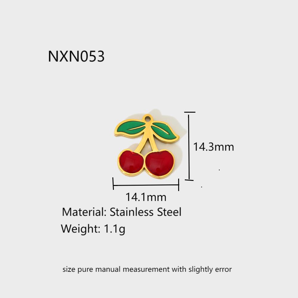 2g Weight 0.03µm-0.05µm Gold Plating Thickness PVD Coated Gold Plating Process Pendant Jewelry Making Type 18K Real Gold Plated Plating Material 1 Piece Quantity 304 Stainless Steel Material Cherry, Fruit, Strawberry, Banana Pattern Cute Style Enamel Craft 1 Piece 304 Stainless Steel Cherry Fruit Strawberry Polished Pendant DIY Ornament Accessories 3