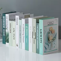 Зелёная простая искусственная книга, украшения модели комнаты, декор гостиной, ТВ-шкаф, творческие аксессуары, реквизит, модель книги