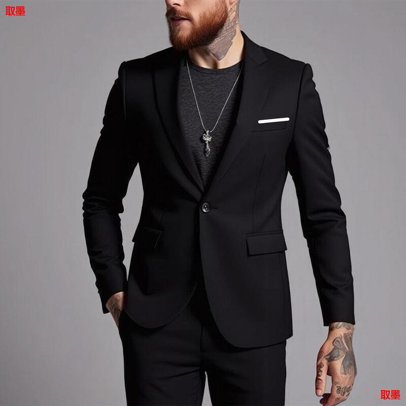 Cross-Border Foreign Trade Men's Business Professional Casual Small Suit Youth Korean Style Slim Single Suit Top Jacket Men's Clothing Cross-Border Foreign Trade Men's Business Professional Casual Small Suit Youth Korean Style Slim Single Suit Top Jacket Men's Clothing