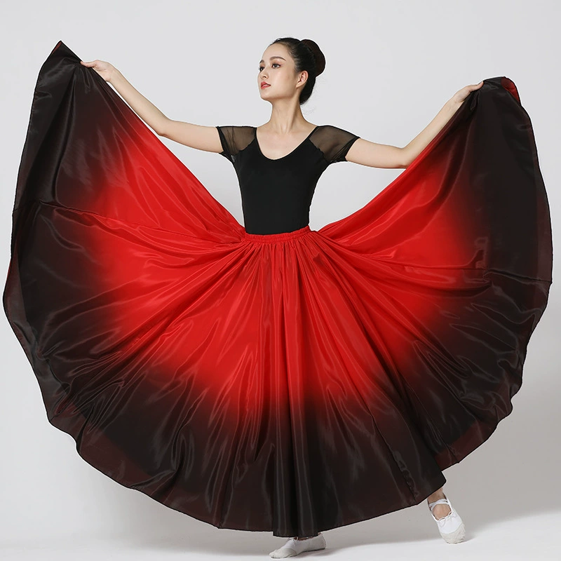 Синьцзян Танцевальная Практика Юбка Йи Уйгур Практикующий Тибетский Костюм Юбка Для Взрослых Большая Юбка-Качели Женская