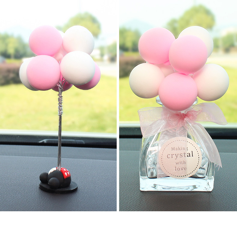 Color Confession Balloon Car Ornaments Cute Cartoon Creative Aroma Bottle Dashboard Balloon Car Decoration Batch