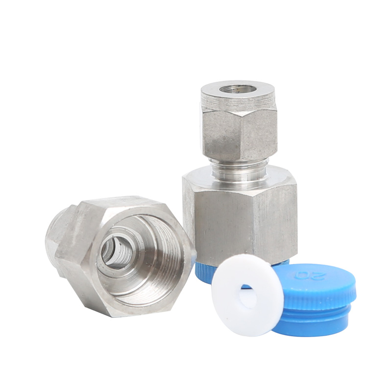 Acero inoxidable 304 filamento interno a través de filamento interno conector de manguito de tarjeta conector de manómetro