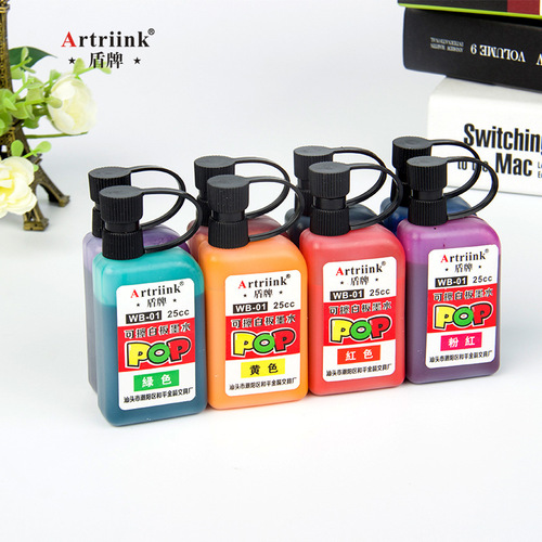 Erasable whiteboard pen ink refill oil-based ink multi-color set large-head marker water refill ink wholesale