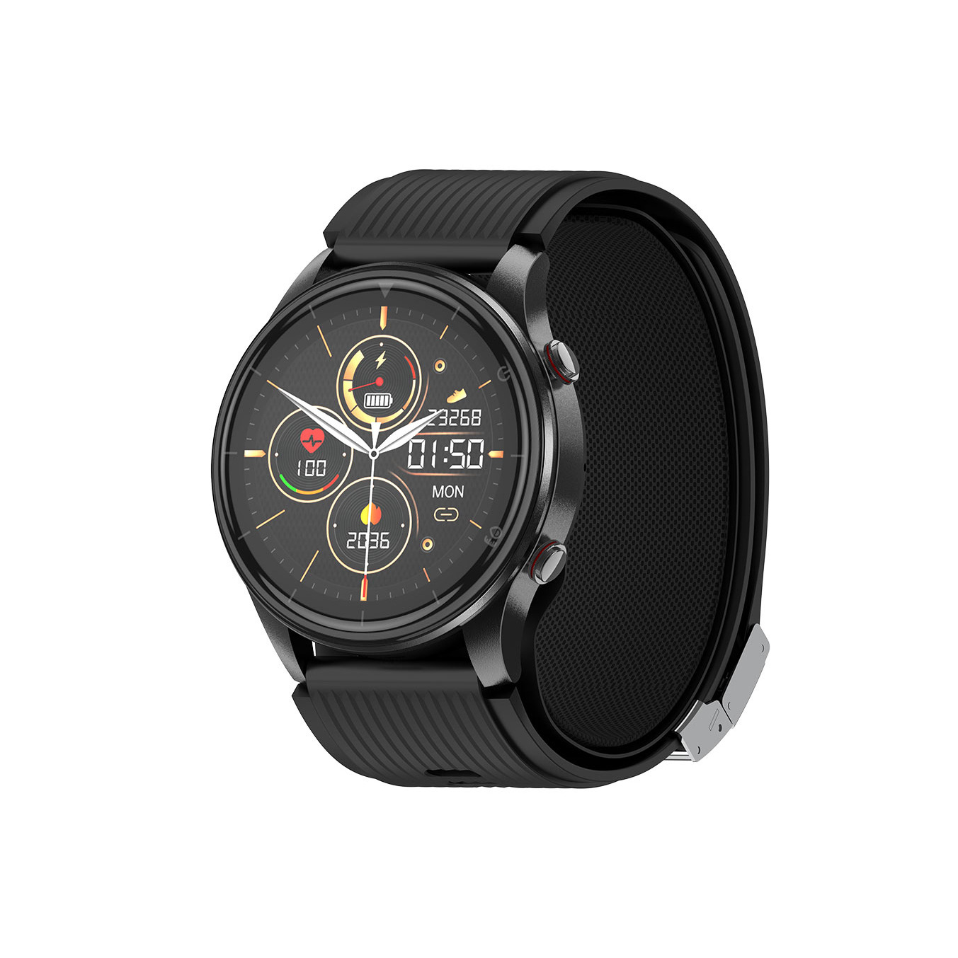 Reloj P50 con monitor de glucosa en sangre, presión arterial, monitorización del sueño, frecuencia cardíaca, oxígeno en sangre, podómetro, pulsera deportiva inteligente para la salud