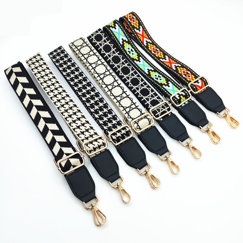 Polyester Plaid Rhombus Bag Strap display picture 2