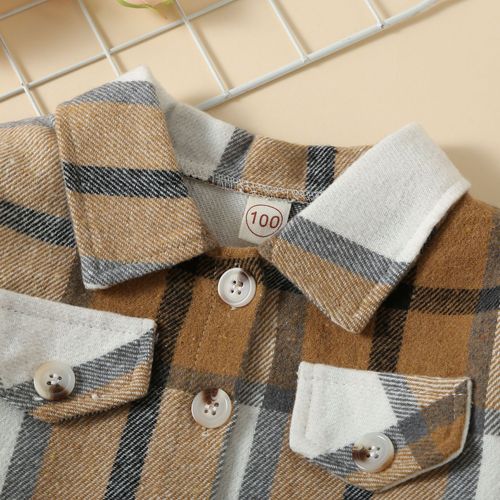 Baoxin European and American foreign trade children's clothing autumn and winter British plaid brushed jacket knitted dress two-piece girl suit