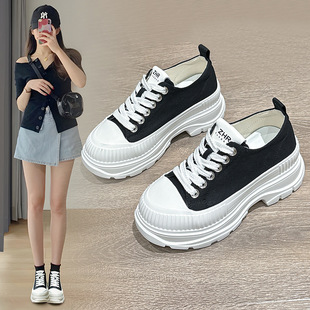 ZHR is the British big head small white shoes thick bottom casual shoes 2024 spring and autumn new fashion sports versatile women's shoes