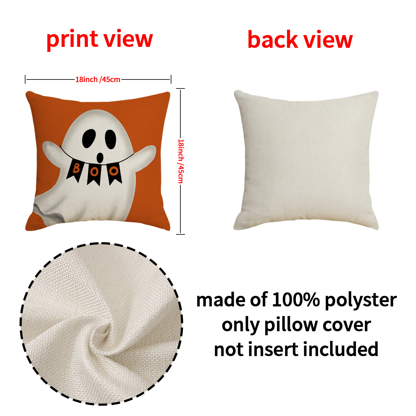 Halloween Pumpkin Castle Pillow Cover