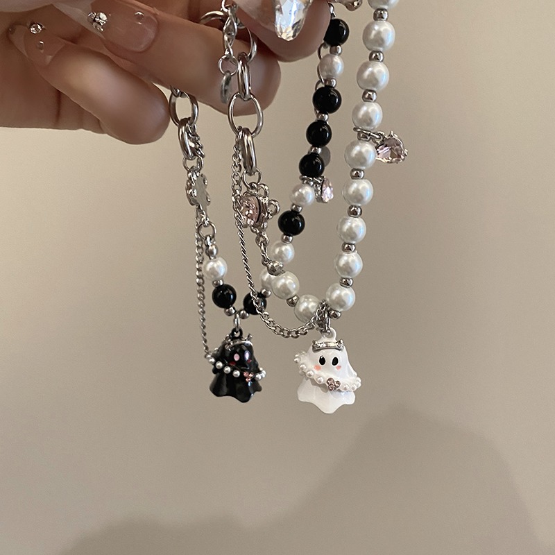 Women's Gender Plating Design Cute Cartoon Alloy Glass Titanium Steel Wholesale Bracelets