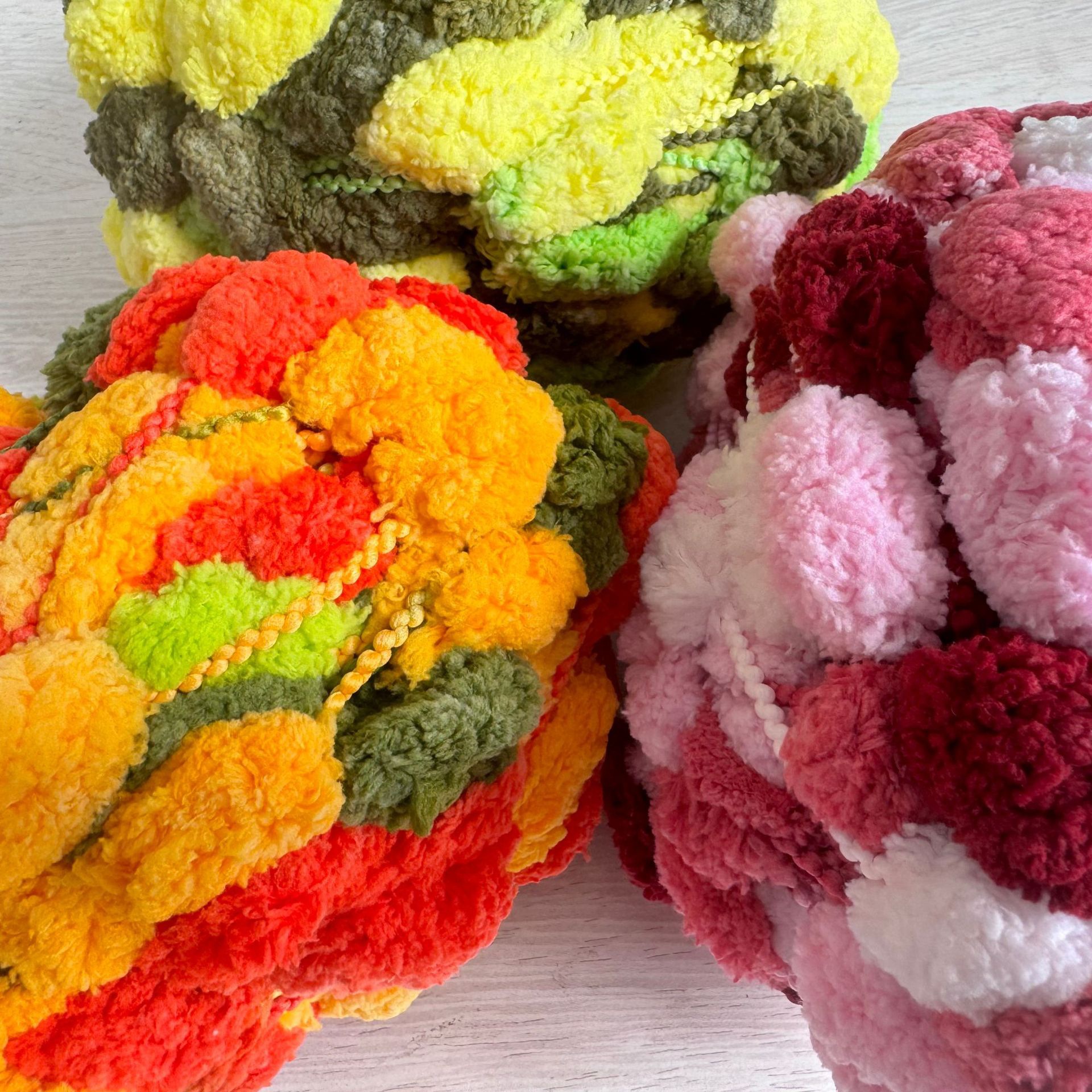 大球球线钩针线发坐垫地毯垫子苔藓地毯DIY手工编织线