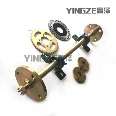 Rear Bridge 85/80cm, Motorcycle frame - 85cm-rear-axle-complete-set-diagonal-1014-flange