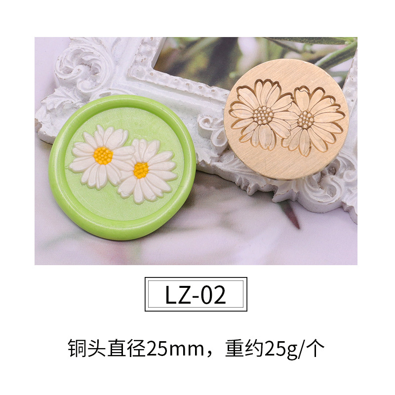 Cabeza de sello de pintura de fuego cabeza de cobre de planta verde patrón confeccionado sobre sellado cera sello de pintura de fuego Cabeza Fábrica al por mayor