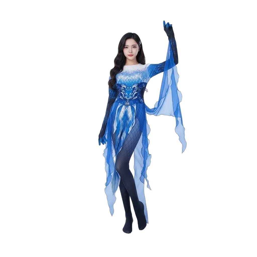 Halloween Anime Kidsren and Adults New Ao Lun Cos Suit Two-Dimensional Stage Performance Outfit Ready-Made Ao Lun Wig