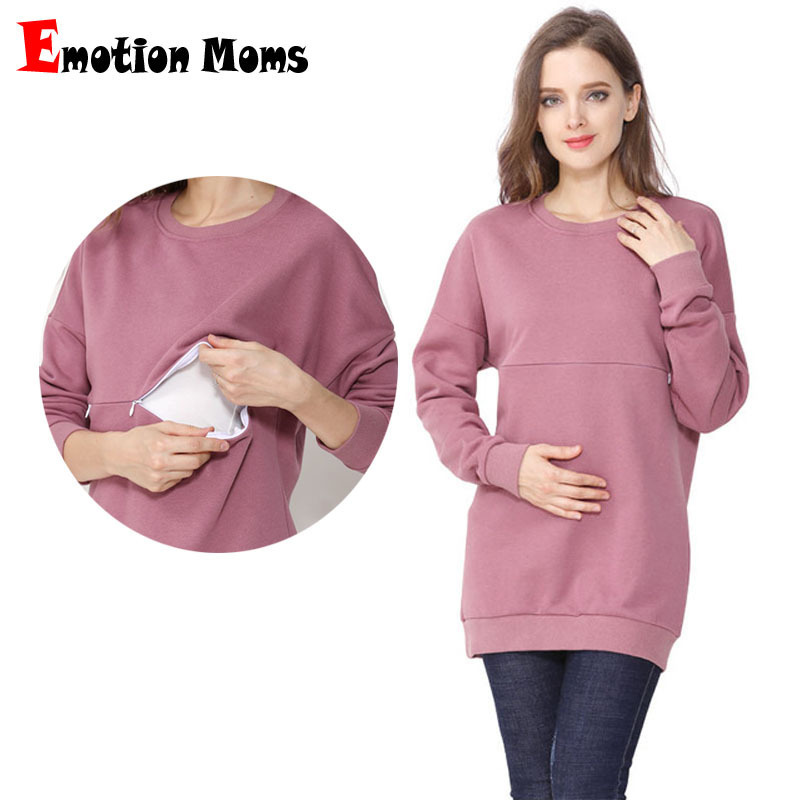Pure Cotton Winter Pregnant Women's Nursing Sweat Hot Mom Winter Thickened Outer Wear plus size Pregnant Women's Top Fashionable Loose Maternity Clothes Pure Cotton Winter Pregnant Women's Nursing Sweat Hot Mom Winter Thickened Outer Wear plus size Pregnant Women's Top Fashionable Loose Maternity Clothes