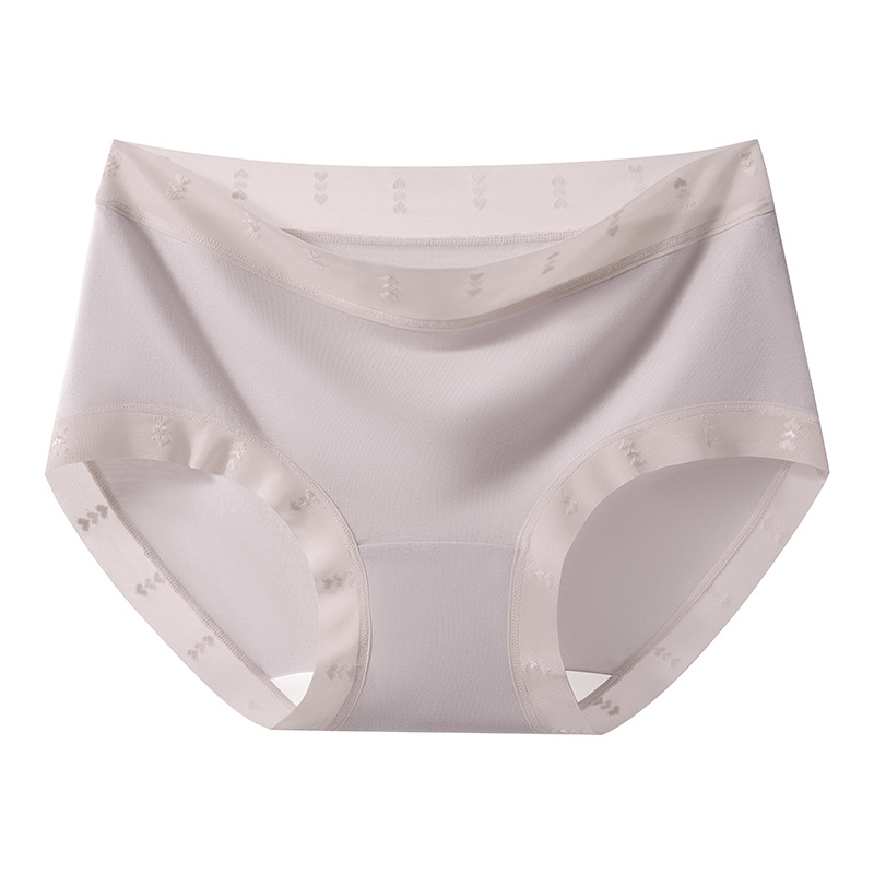 Bragas modales para mujer, cintura media, encaje sin costuras, seda de hielo delgada, entrepierna de algodón transpirable, entrepierna antibacteriana, bragas para mujer