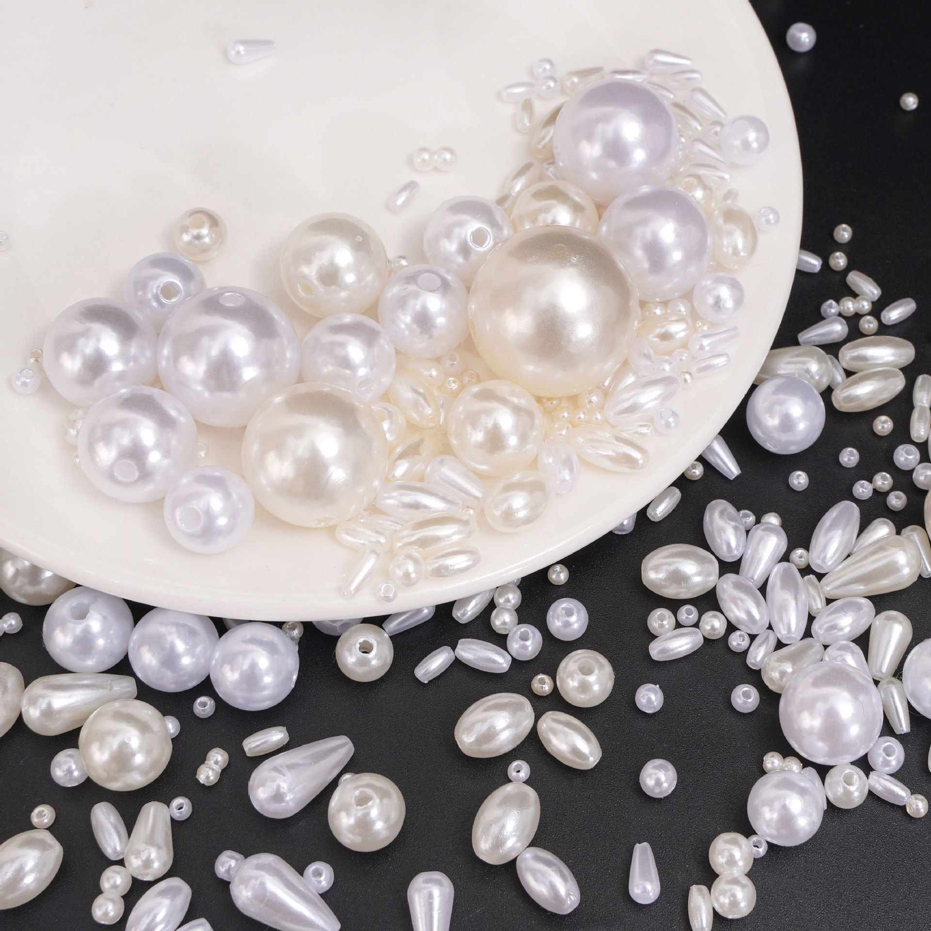 Diameter 4mm, Diameter 5mm, Diameter 6 mm, Diameter 8mm Jewelry Making Size 100 PCS/Package 10 PCS/Package 50 PCS/Package Diameter 4mm Diameter 5mm Diameter 6 Mm ABS Geometric Polished DIY Ornament Accessories Beads