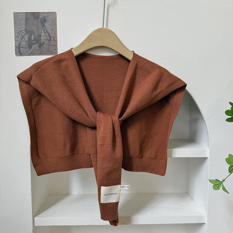 Chal de punto de alta calidad, todo fósforo, delgado, cuello falso, nicho, color sólido, estilo occidental, cintura, chal de moda, chaleco pequeño